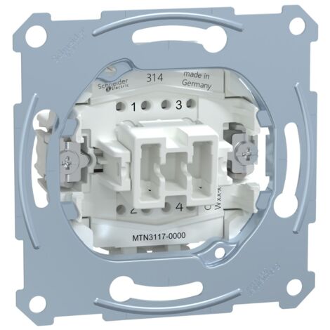 Mécanisme simple permutateur Aquadesign - 10AX/250Vca - Connexion rapide - Schneider Electric - MTN3117-0000 (1/4)