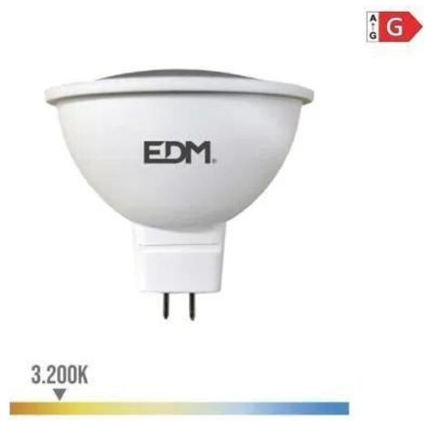 Ampoule dichroïque LED mr16 gu5.3 5w 12v 450lm 3200k lumière chaude ø5x5cm EDM (1/2)