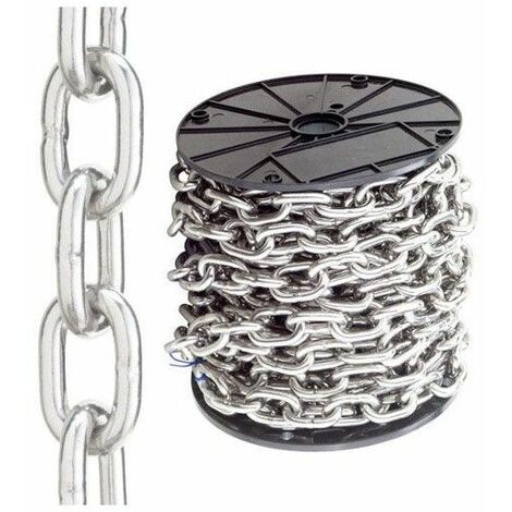 Chaîne en rouleau galvanisée 8 mm (Rouleau de 20 mètres)