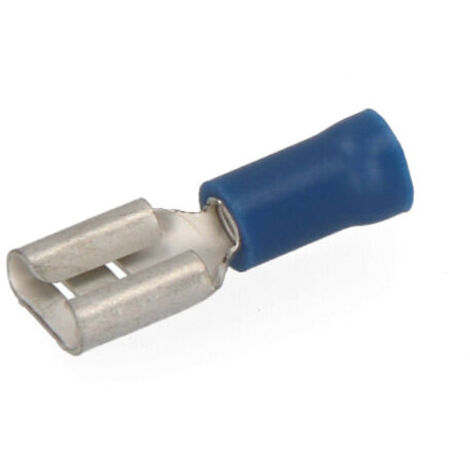 Borne Faston femelle pré-isolée 6,3 mm emballée 10 unités