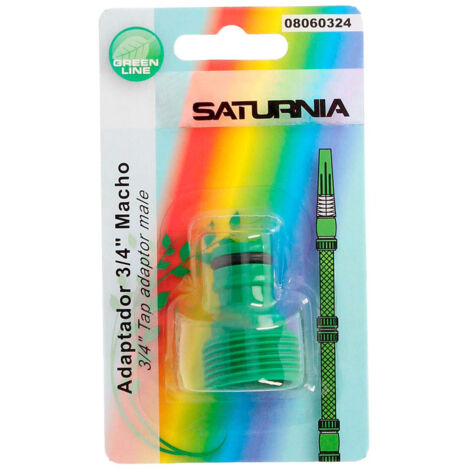 Adaptateur de tuyau en plastique 3/4 mâle Blister (1/2)