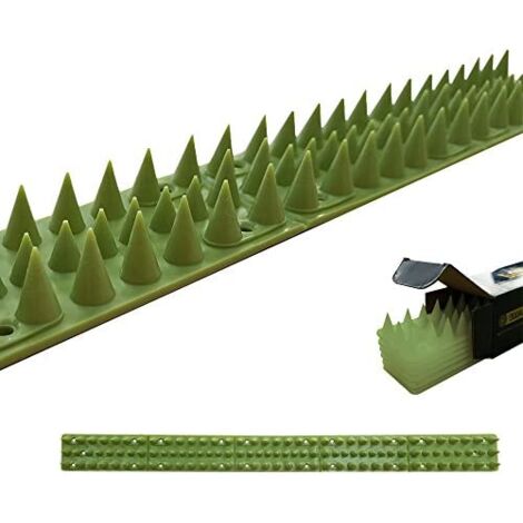 EDM – Répulsif pour chat pack de 6 unités 50 cm – Couleur verte – Matériau PVC durable – Aide à éloigner les chats des zones indésirables (1/2)