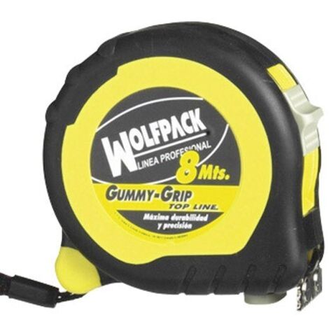 WOLFPACK LINEA PROFESIONAL - Flexometro Magnetico Grip Topline Con Freno 5 Metros / 19 mm. (1/3)