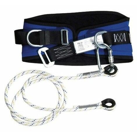Wolfpack – Harnais de sécurité avec corde Ø 12 mm x 100 cm – Confort ergonomique – Réglage facile par boucles – Pour travaux en hauteur