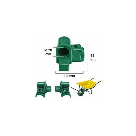 Wolfpack – Roulement de brouette en plastique jaune 1 trou – Lot de 2 pièces – Compatible avec brouettes et chariots métalliques – Ø 20 mm