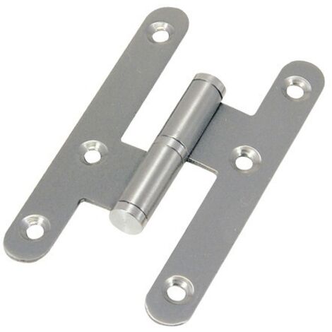 Paumelle inoxydable bord rond sans finition 100 mm  gauche
