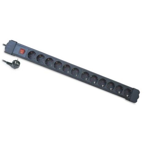 GSC – Multiprise 12 prises – Câble 1,5 m – Puissance 3500W – Obturateurs de sécurité enfants – Protection IP20