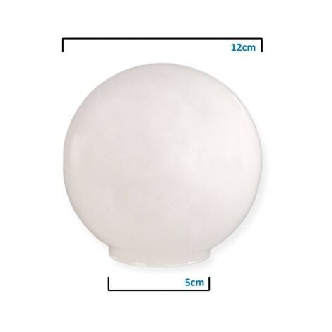 Pack 3 Opale boule verre tulipe de 12 cm embouchure de 5cm