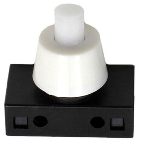 EDM – Interrupteur unipolaire 2A 250V blanc – IP20 pour installation électrique – Bouton poussoir pour éclairage domestique (1/2)
