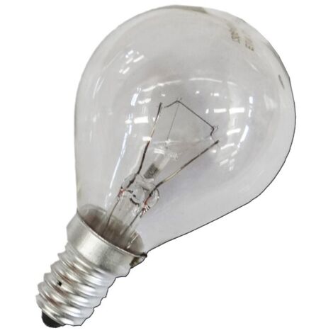 Ampoule à incandescence sphérique transparente 60 W E14 à usage industriel uniquement