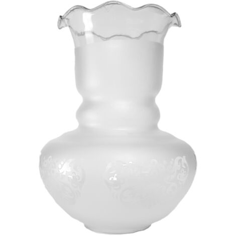 BURGOS abat-jour en verre mat 17x12cm bouche 5.5cm (1/2)