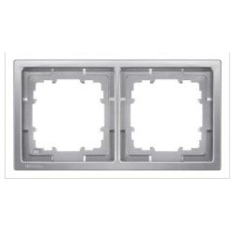 Cadre 2 éléments Siemens Delta Style METAL PLATINUM 5TG13221 (1/3)