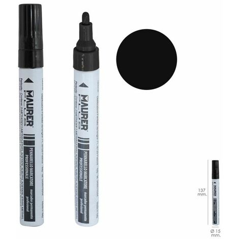 Stylo Marqueur Travail Professionnel Peinture Permanente Noir (1/4)
