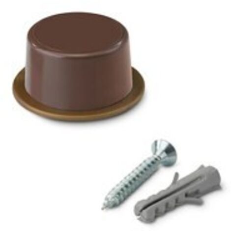 Butée de porte avec vis marron (Blister 2 unités) INOFIX (1/2)