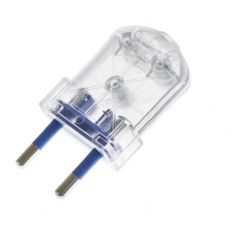Pack de 2 unités de prise européenne transparente bipolaire 10A 4mm 250V (1/3)