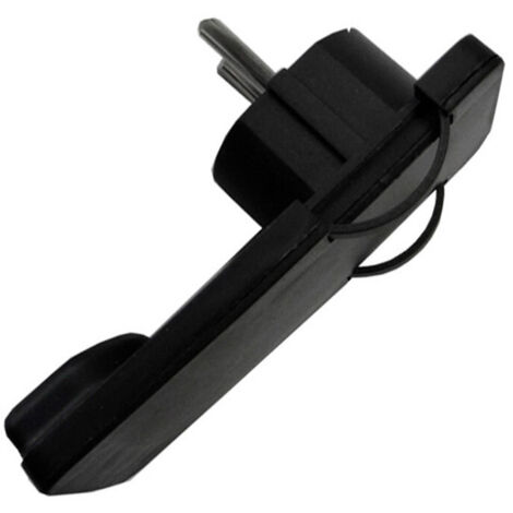 Fiche Schuko extra-plate 10/16A t/tl 4,8mm (Rétractable) Noir (1/3)