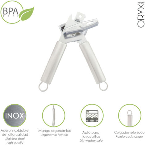Ouvre-boîte en acier inoxydable 4,5 x 20 (H) cm. (1/2)
