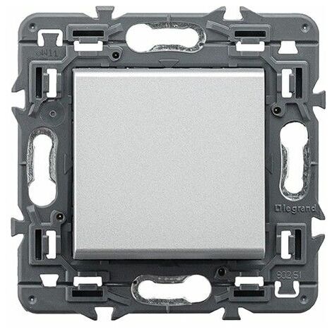 Interrupteur VALENA NEXT 1P 10A aluminium LEGRAND 741340