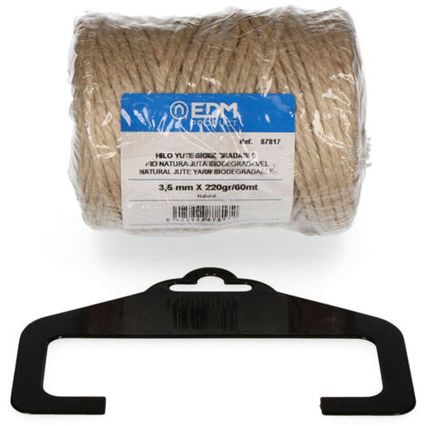 Fil de Jute Naturel Biodégradable EDM 3 avec Bobine 220g/60m (1/3)