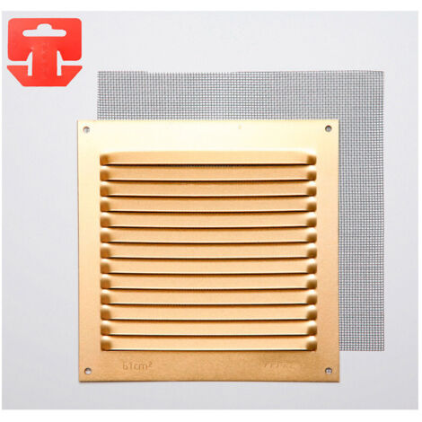 Grille avec Moustiquaire Aluminium 0,8 Or 150x150mm (G) (1/3)