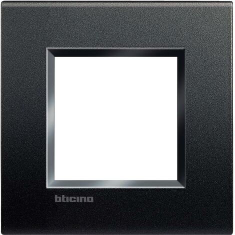 Cadre Carré 2 Modules BTicino Living Light LNA4802BI Anthracite