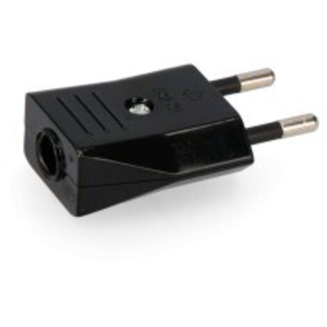 Prise 10a 250v edm emballé noir (1/2)