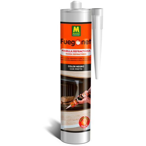 Mastic réfractaire noir 300ml Fuegonet Massó (1/3)