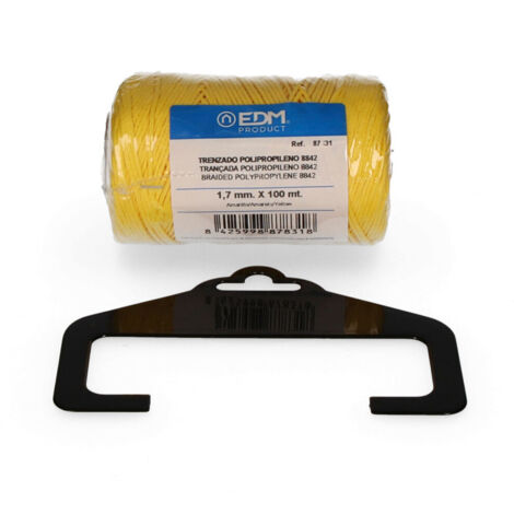 Bobine tressée en polypropylène EDM 8842 100m jaune