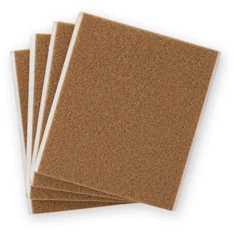 Pack de 4 feutres synthétiques adhésifs marron 100x85mm Plasfix INOFIX (1/3)