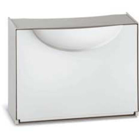 Idroweb – Étagère à chaussures modulable blanche 51x19x39cm – Capacité 3 paires – Installation murale – Configuration horizontale ou verticale (1/8)