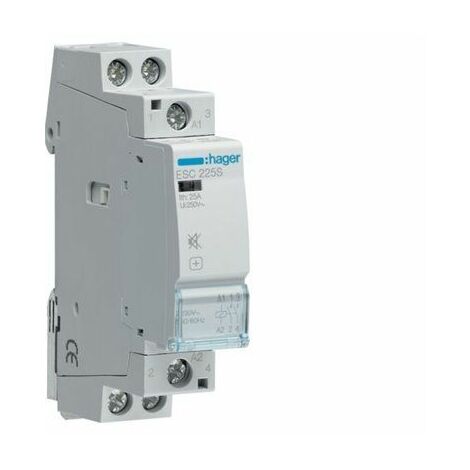 HAGER ESC225S Contacteur silencieux 25A 2NO 230V