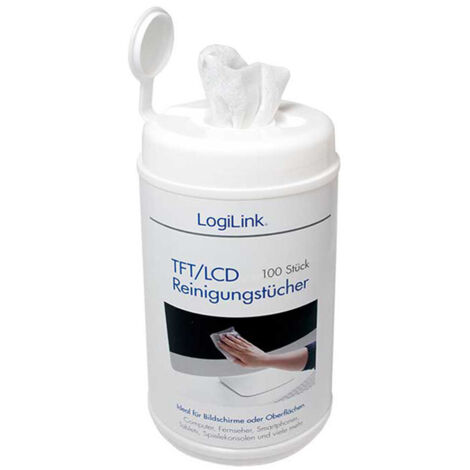 Lingettes nettoyantes pour écran LogiLink - Paquet 100 unités (1/2)