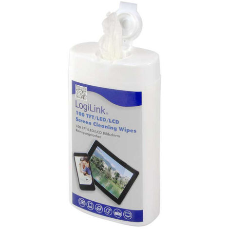 Lingettes nettoyantes pour écrans TFT, LCD et Plasma - Pack 100 unités (1/2)