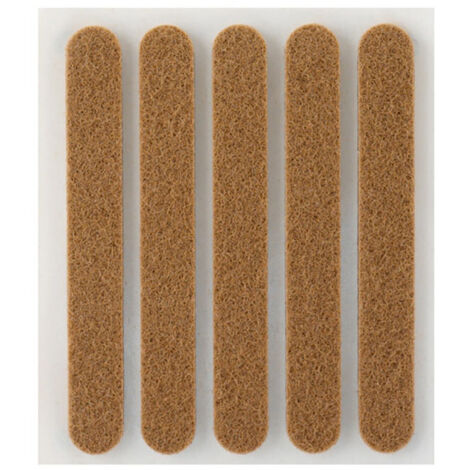 Pack de 5 feutres synthétiques adhésifs marron 95x12mm Plasfix INOFIX (1/3)