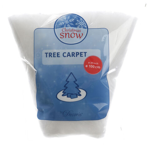 Socle décoratif rond pour sapin de Noël effet neige Ø100cm (1/3)