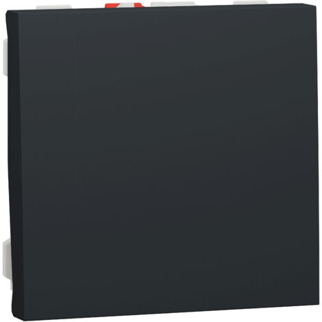 Unica bouton-poussoir NO 10A connex rapid 2 mod Anthracite méca seul SCHNEIDER NU320654 (1/5)