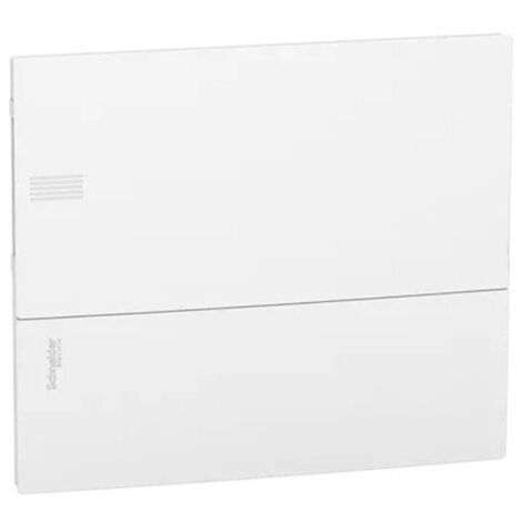Schneider Electric – Coffret électrique encastrable 12 modules IP40 – Porte pleine blanche RAL 9003 – Dimensions 294x252x80mm – Pour installation neuve ou rénovation - MIP20112