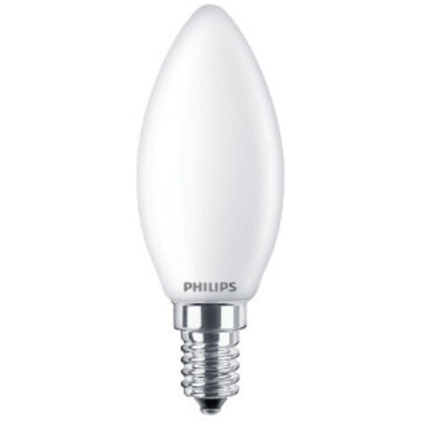 Ampoule bougie LED PHILIPS E14 4,3W 470lm 6500K Lumière froide 3,5x9,7cm (1/4)