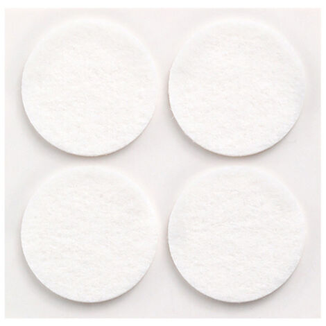Pack de 4 feutres adhésifs synthétiques blancs Ø38mm Plasfix INOFIX (1/3)