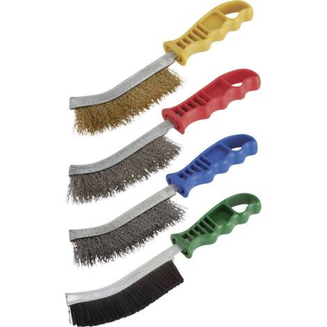 Wolfcraft – Brosse métallique en acier inoxydable 265 mm – Poignée ergonomique – Pour nettoyage précis des surfaces – 1 pièce (1/10)