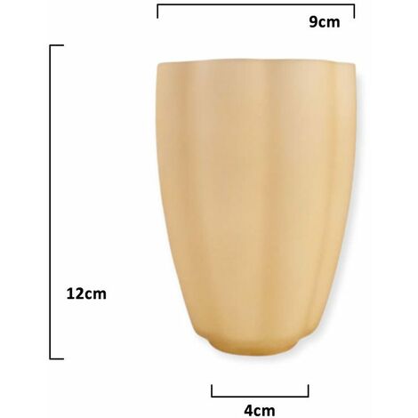 OLYMPIA abat-jour verre ivoire 12x9cm ouverture 4cm