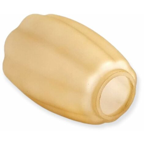 OLYMPIA abat-jour verre ivoire 12x9cm ouverture 4cm