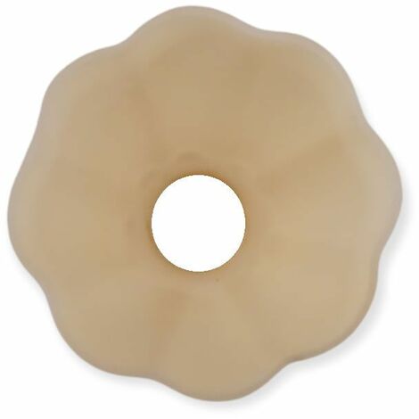 OLYMPIA abat-jour verre ivoire 12x9cm ouverture 4cm