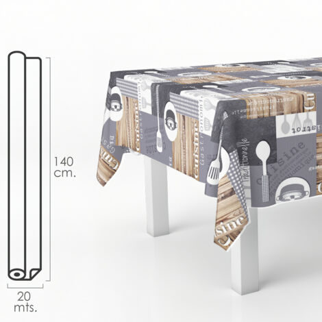 Nappe anti-taches Rouleau de toile cirée 140 cm. x 20m. cuisine (1/3)