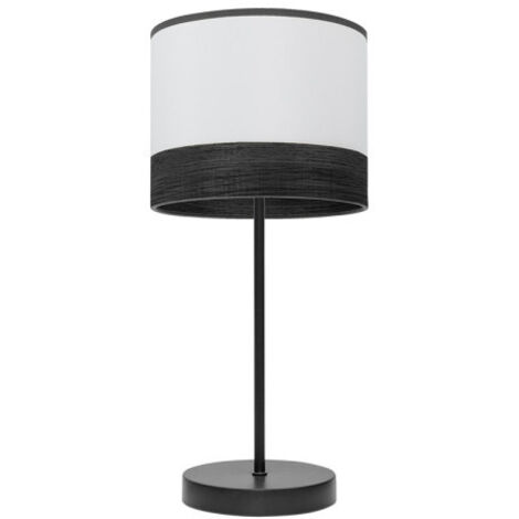 Lampe à poser Olga 1xe14 Noir/blanc-noir bois 42x18x18 Cm (1/2)