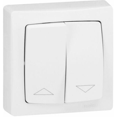 Legrand – Interrupteur saillie pour volets roulants – Appareillage complet blanc – Compatible tous types de volets – Installation facile