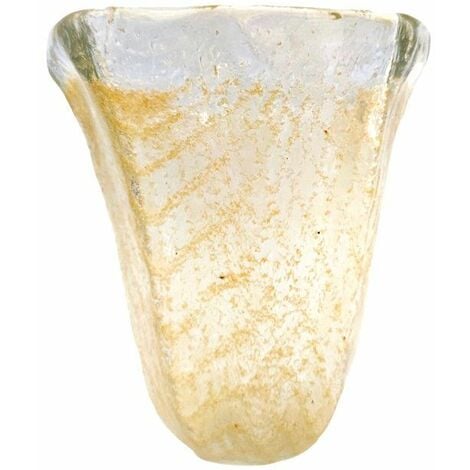 Abat-jour en verre CAMPANA 13x14cm ambre bouche de 3,5cm