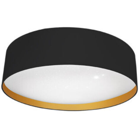 Plafonnier 72w Anuska Noir/or 5616lm 3000-4000-6500k 12x50x50 Cm (1/2)