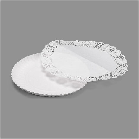 Plateaux ronds avec dentelle, 21cm, sac avec 3  77188 (1/3)