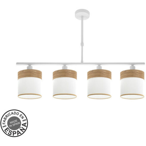 Cloe Lampe 4xe14 Blanc/blanc-bois clair Regx75x14 cm (1/2)